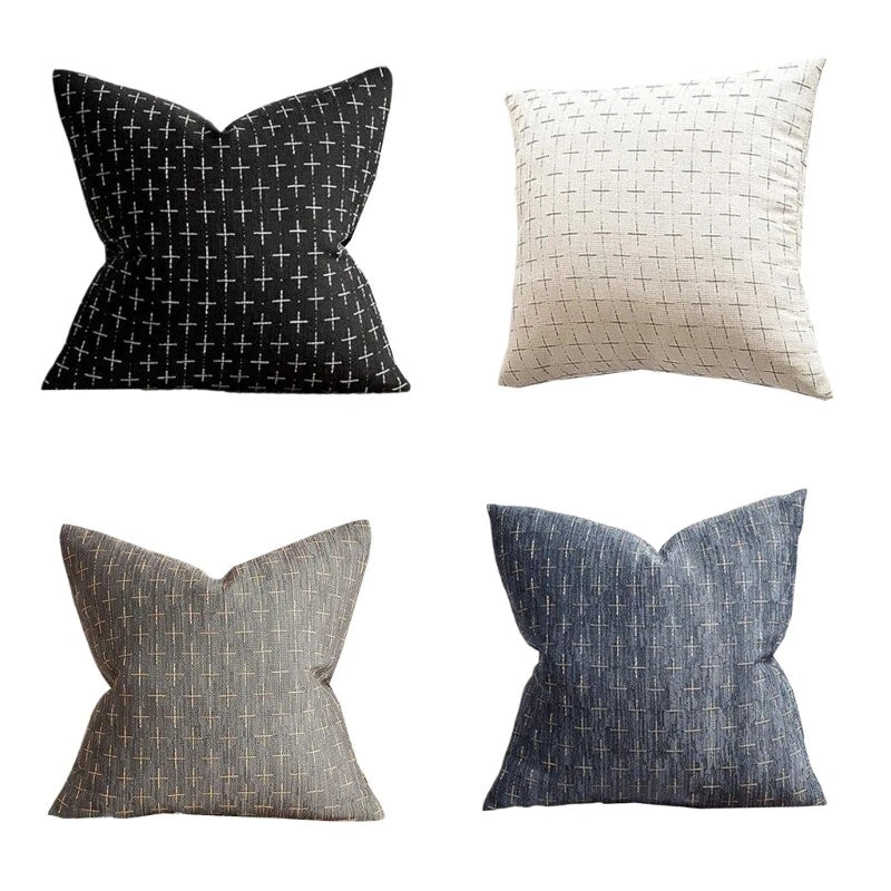 Decorative Cushion Cover Cotton Linen Texture Pillowcase For Couch Or Bed
