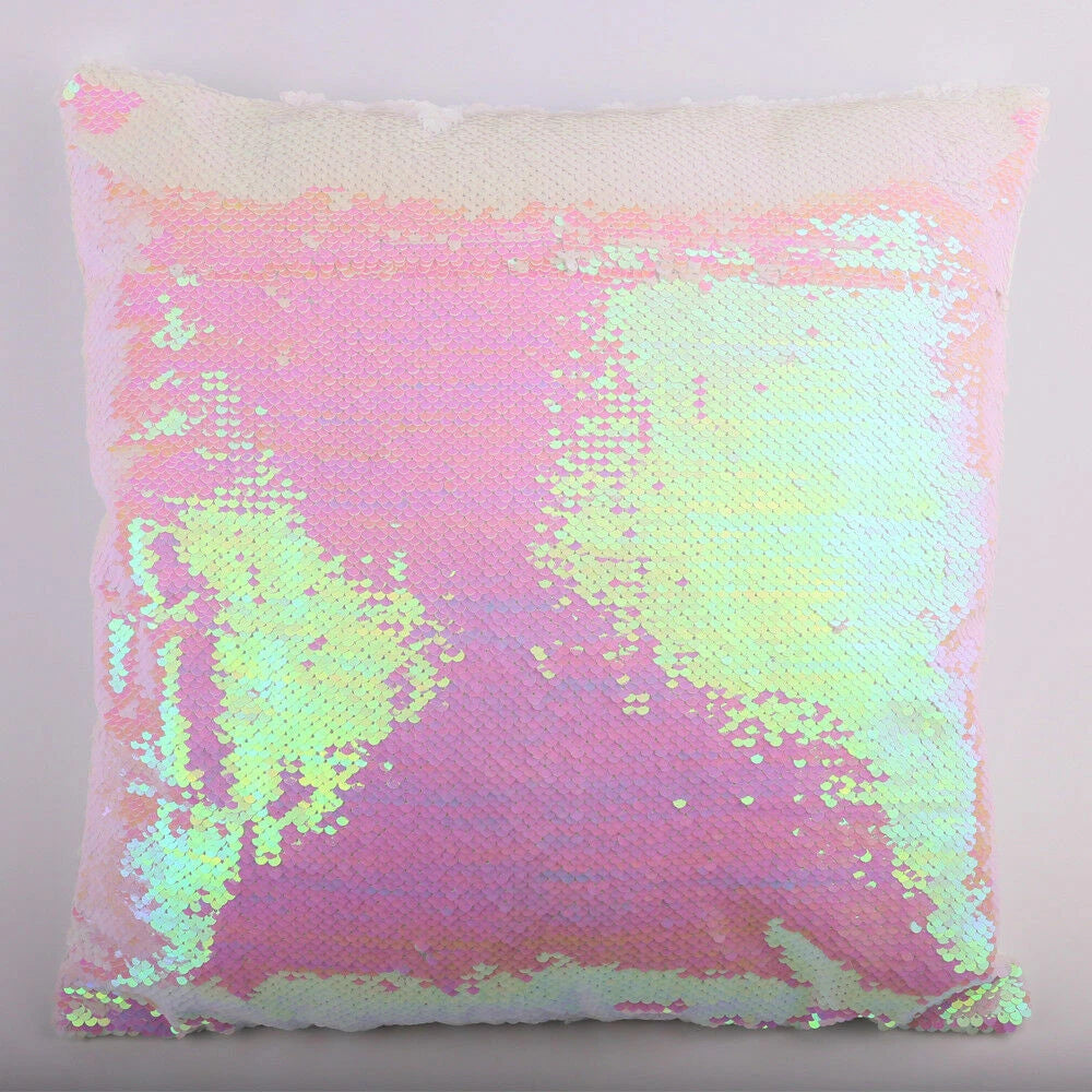 New Sublimation Blank Reversible Sequin Magic Pillowcase Home Sofa Car Decor