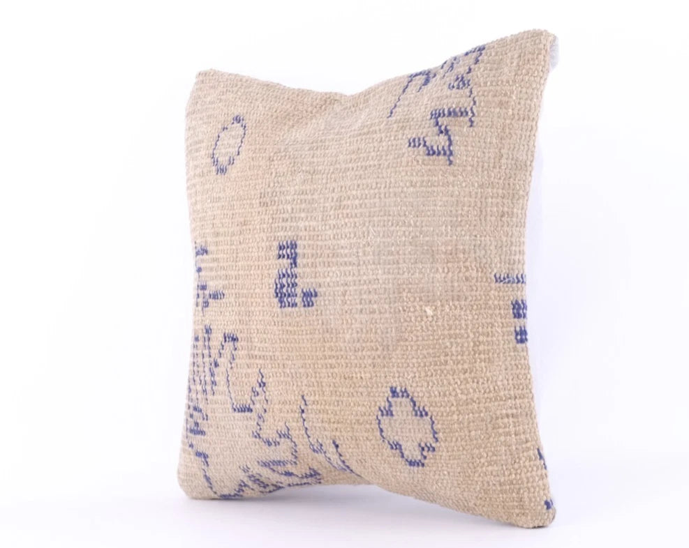 Kilim Pillowcase, Turkish Carpet Pillow Cover, Decorative Pillow, Bohemian Kilim