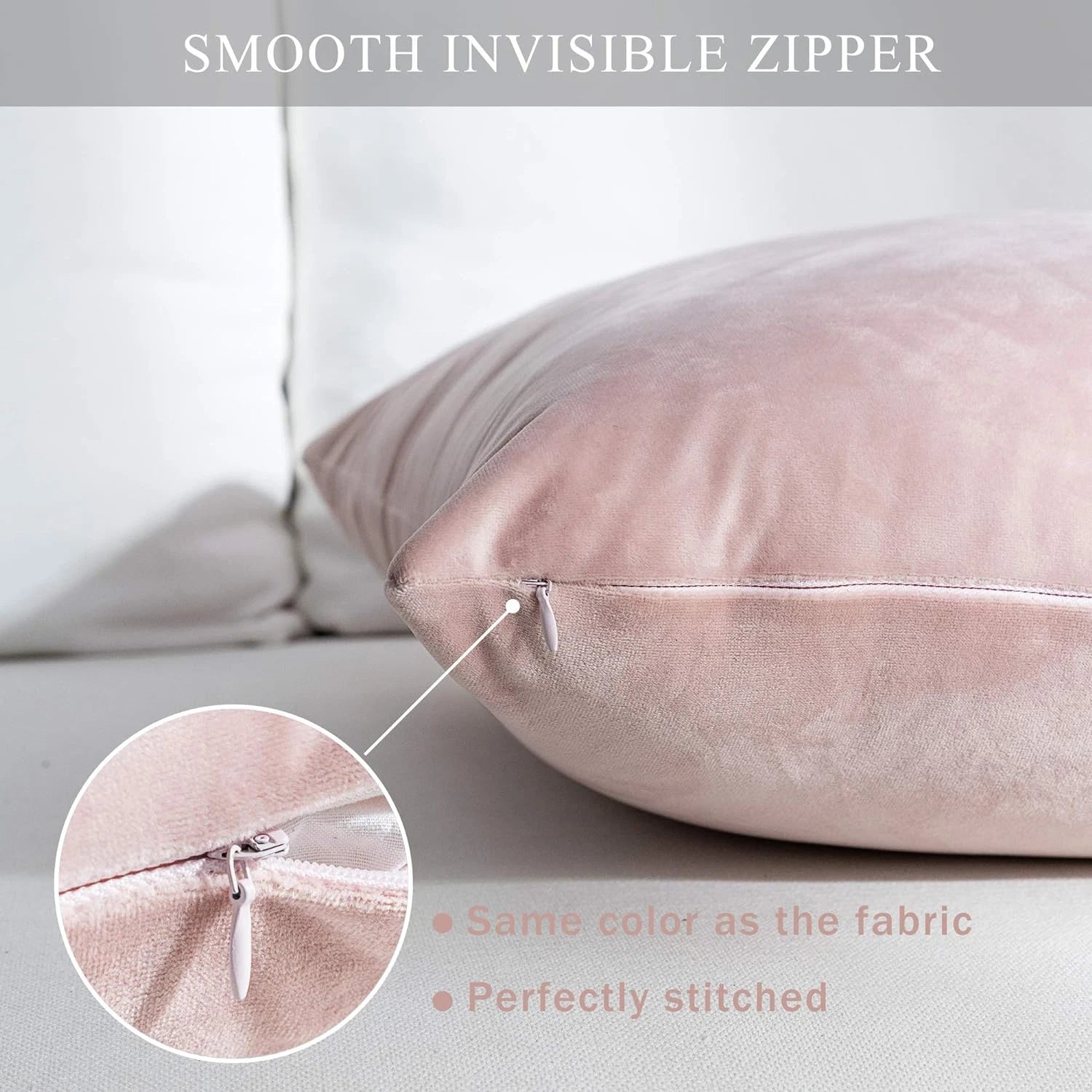 Super Soft Decorative Velvet Cushion Covers for Sofa Couch Bed, 20 X 20 Inch (50