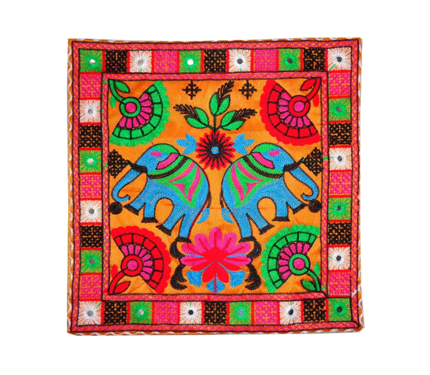 Boho Cushion pillow cases decorative cover sofa throw cotton Ari work Embroidery