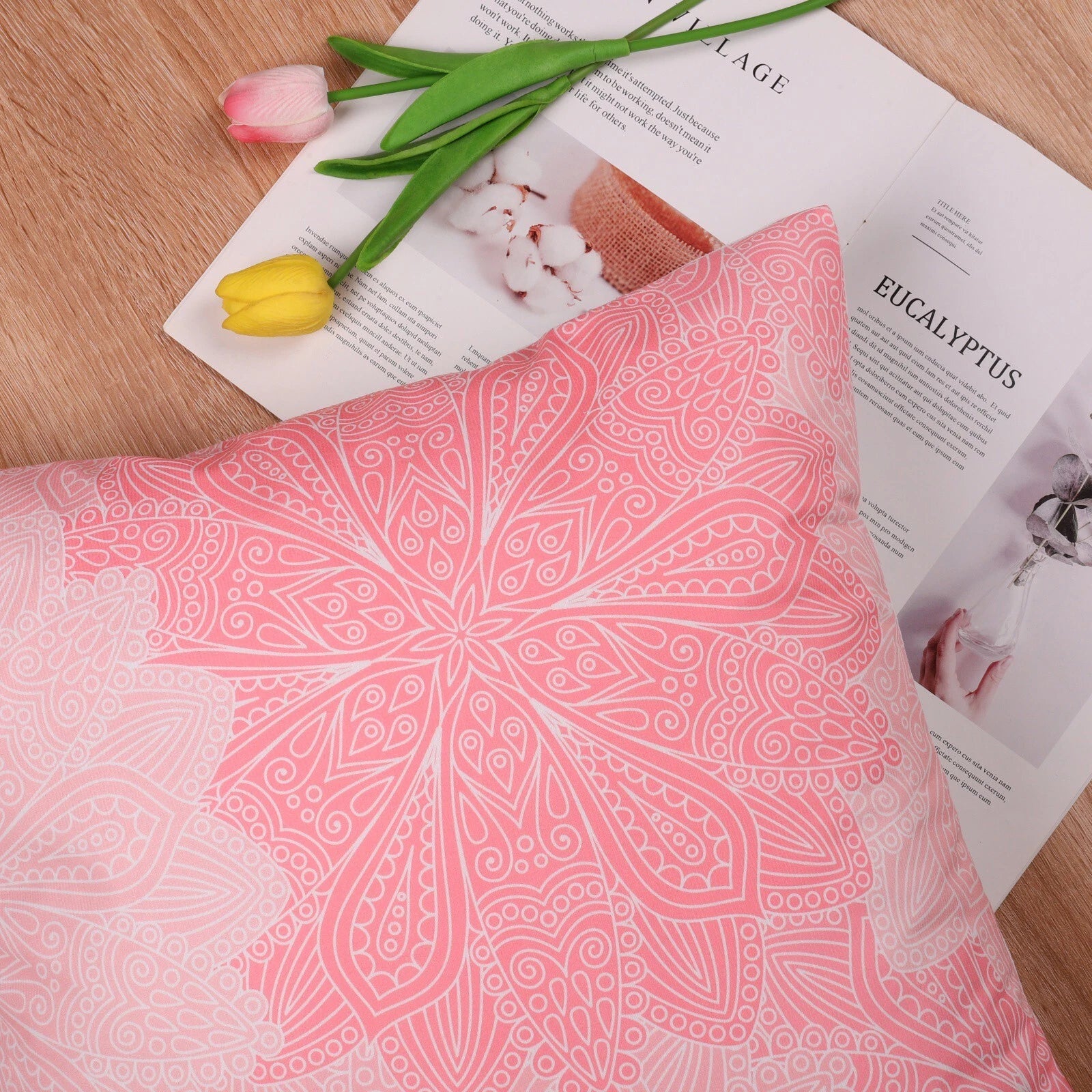 4pcs Throw Pillow Covers Country Farmhouse Pillowcases Cushion Covers For Sofa