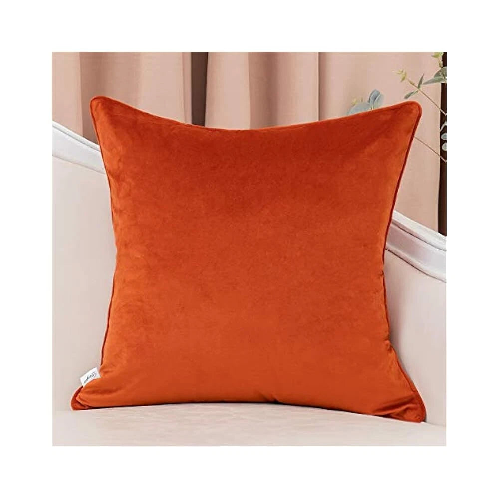 Decorative Velvet Pillow Cover 18", Zippered, For Sofa, Bed, or Living Room