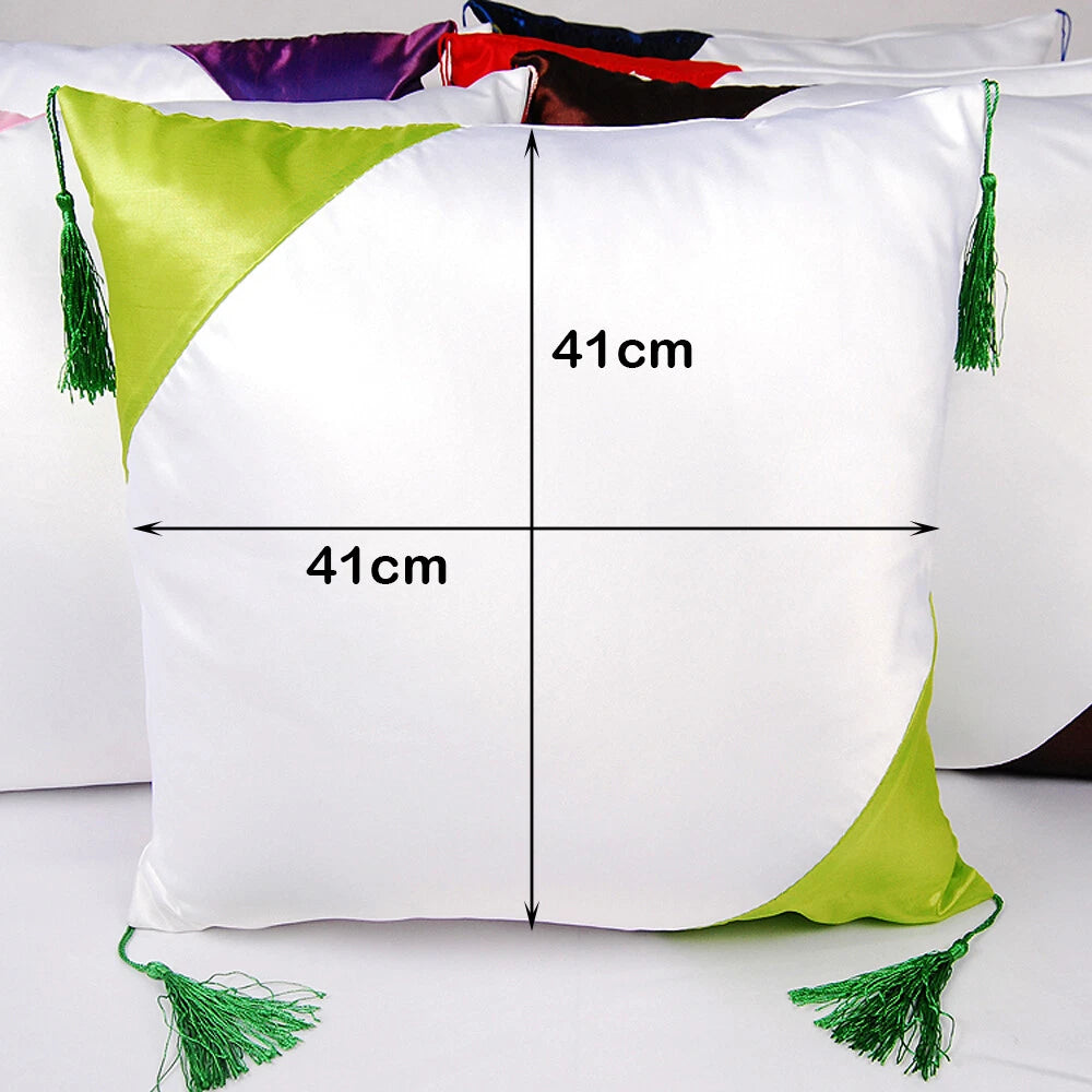 4Pcs 16"x16" Sublimation Blank Throw Pillow Case Cover for Sofa Bed Car Decor