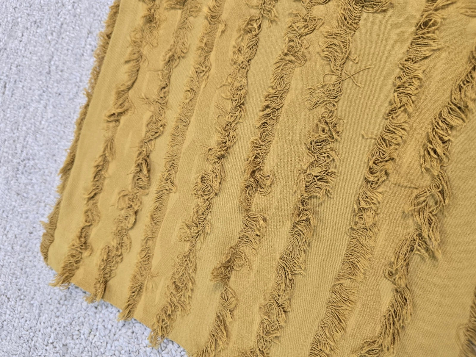 Fringe Yellow 12x19 Cushion Throw Cover Pillow Case Bed Chair Couch Decor Zip