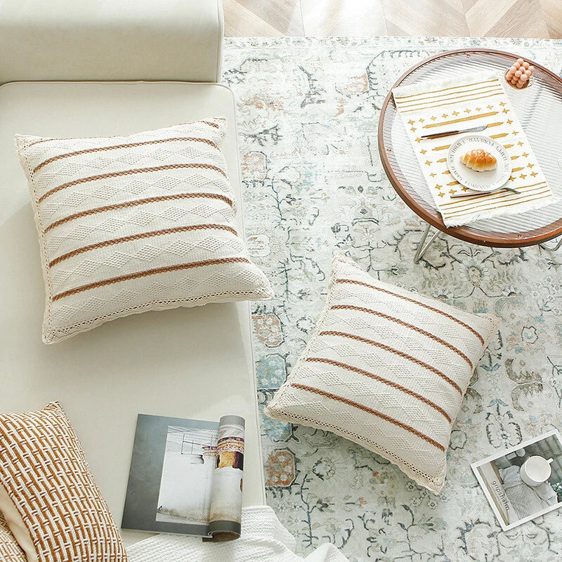 24 x 24 in Vintage Farmhouse Throw Pillow Cover Sofa Bed Cushion Covers Decor