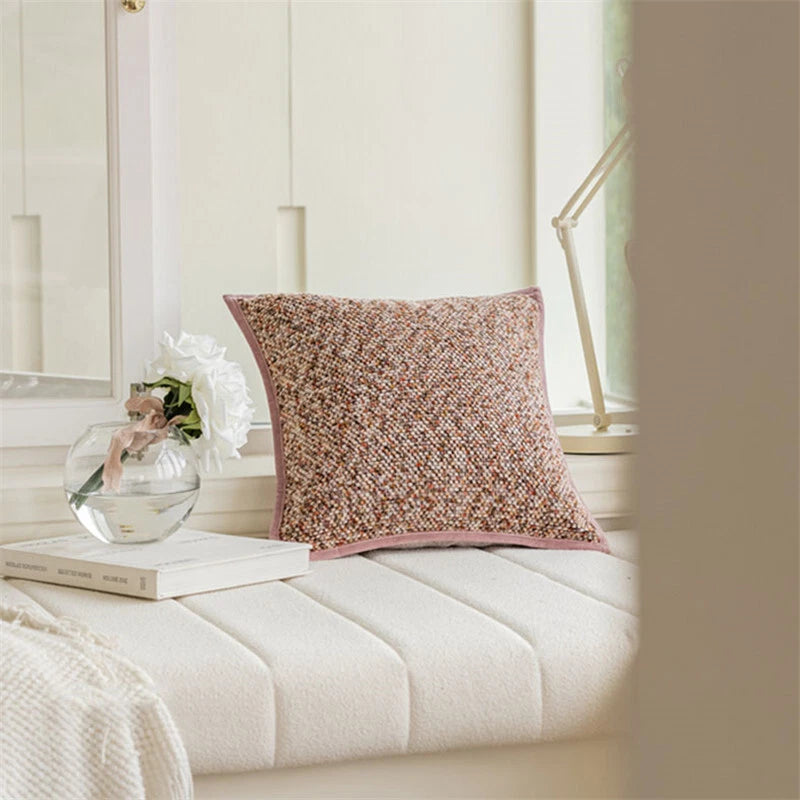 20x20in Luxury Chenille Throw Pillow Covers Sofa Bed Cushion Case Zip Closure