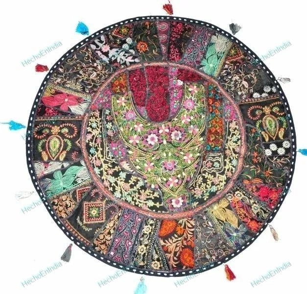 Decorative Home Decor 18 x 18 in Boho Cushion Cover Patchwork Sofa Pillow Case