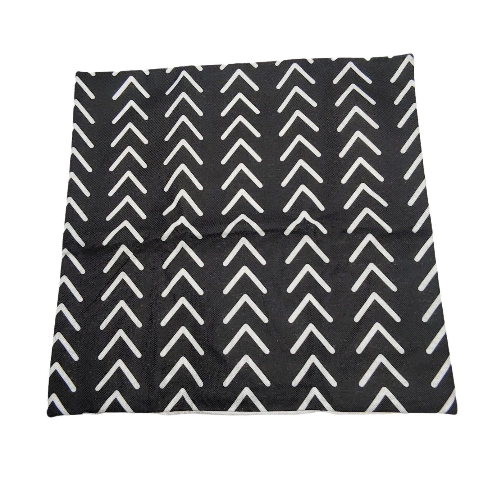 Decorative Throw Pillow Covers Set of 4 Black White for Cushions Sofa Bed 17x17"