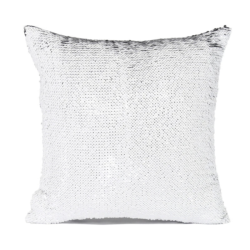 New Sublimation Blank Reversible Sequin Magic Pillowcase Home Sofa Car Decor