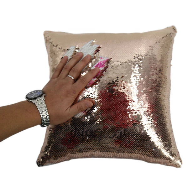 New Sublimation Blank Reversible Sequin Magic Pillowcase Home Sofa Car Decor