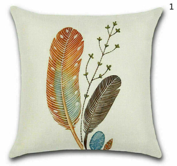 Decor Home Waist Stone Cover Feather Cushion Throw Pillow 18" Sofa Retro