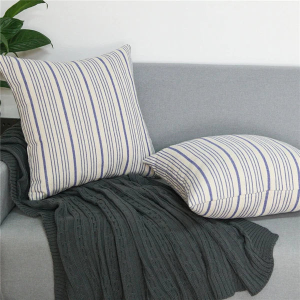 18x18in Ins Stripe Throw Pillow Covers Farmhouse Sofa Bed Room Cushion Covers