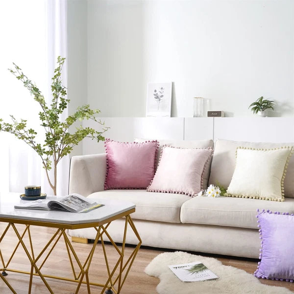 Top Finel Blush Pink Decorative Throw Pillow Covers for Couch Bed 20x20 Soft ...