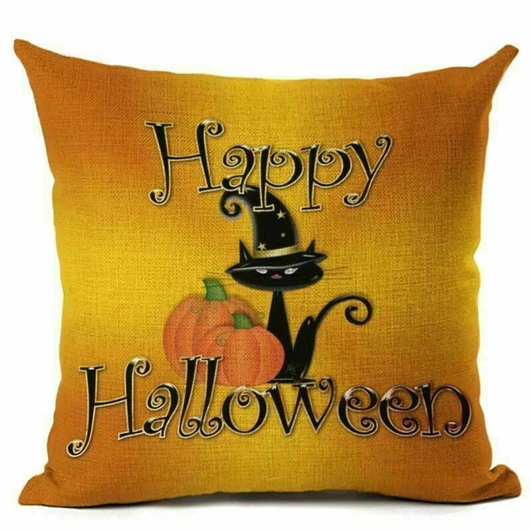 Decor Cushion Hallween Sofa Cover Cover Pumpkin 18"*18" Pillow Pillow Home Case