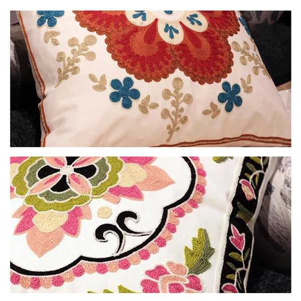 Boho Cushion Cover Bohemian Throw Pillow Case Ethnic Sofa Bed Embroidery NEW