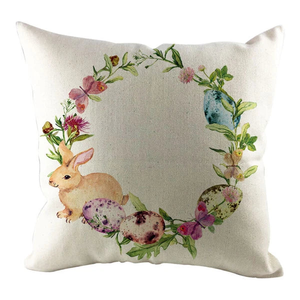 Easter Festival Rabbit Pillow Case Sofa Bed Home Decoration Cushion Waist Cover