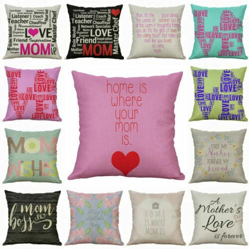 Love Letter Cover Pillow Case Print Home Cushion Cotton 18" Decor Sofa