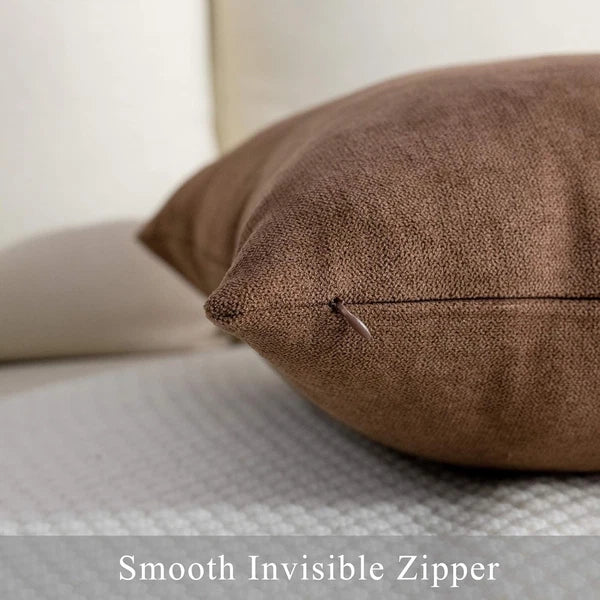 Pack of 2 Lumbar Throw Pillow Covers Rectangle Set Solid Pillowcase for Bed C...