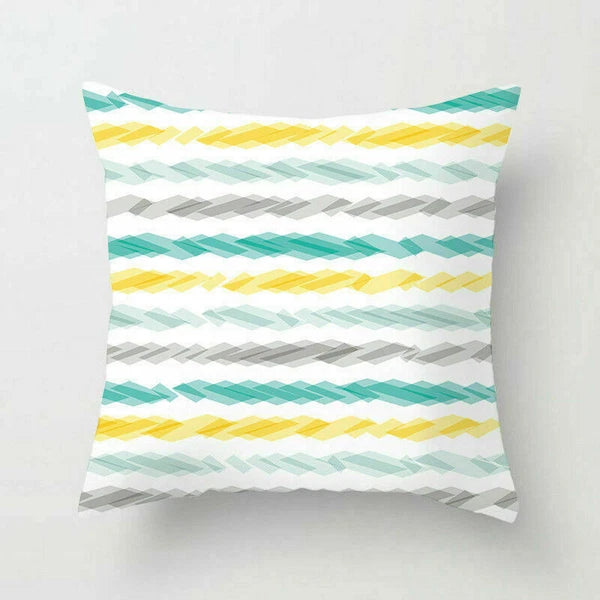Polyester Geometric Sweet Pillow Case Sofa Waist Home Cover Cushion Decor 18"