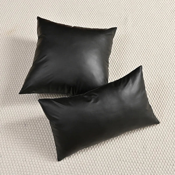 2025 Faux PU Leather Cushion Cover Throw Pillow Case Sofa Bed Home Decor
