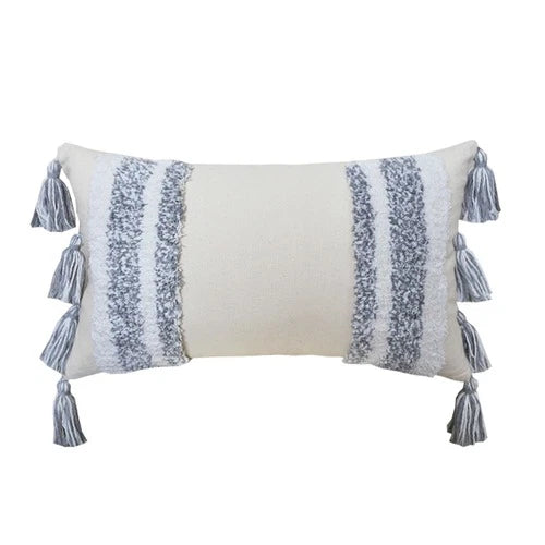 Cushion Cover Moroccan Tufted Tassel Throw Pillow Cover Macrame Pillow Case Sofa