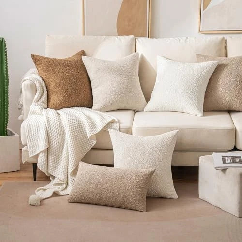 20x20 Inch Decorative Pillow Covers for Couch Bed 20" x 20" (Pack of 2) White