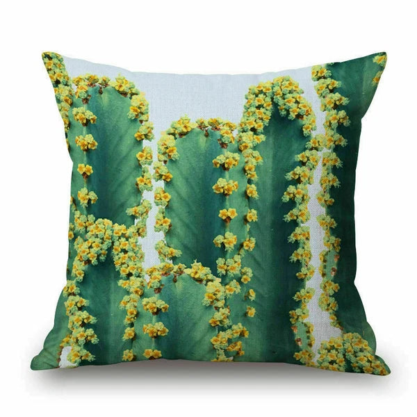 Plant Pattern Home Sofa Decor Pillow Case Waist Cushion Cover 18"