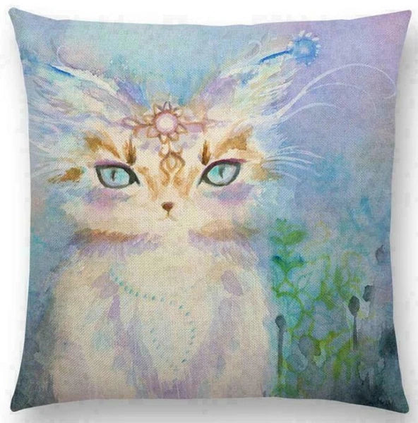 Throw Cushion Decor pillow Linen Case Sofa Fox Cotton Pattern