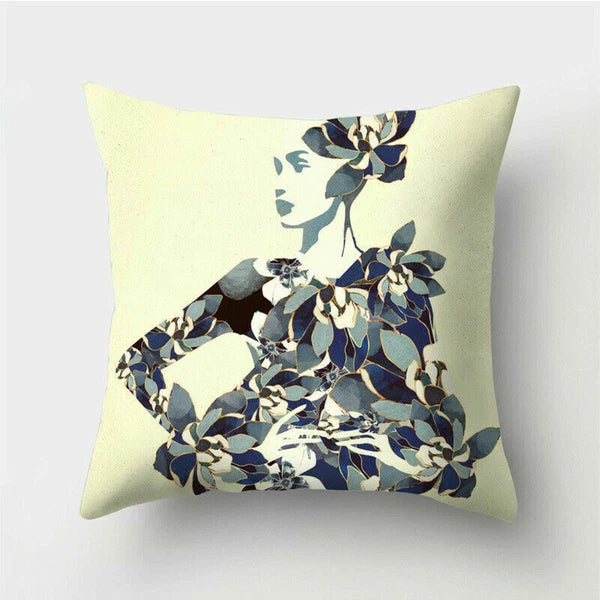 18'' Polyester Abstraction Sofa Pillow Case Cover Throw Waist Cushion Cover