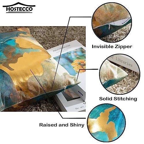 Teal and Gold Pillow Covers Gold Velvet Pillow Cases Turquoise Teal Gold