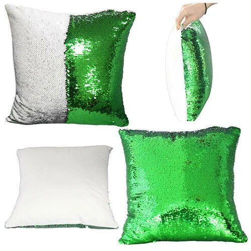 New Sublimation Blank Reversible Sequin Magic Pillowcase Home Sofa Car Decor
