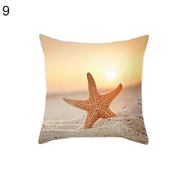 Sea Beach Star Fish Seashell Throw Pillow Case Cushion Cover Sofa Bed Car Decor