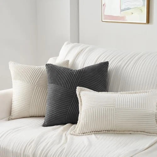 12x12 Inch Small Throw Pillow Covers Pack of 2 for Living Room Couch Bed Soft
