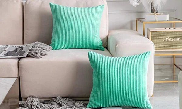 Striped Velvet Cushion Covers – Soft Decorative Pillowcases for Sofa & Bed
