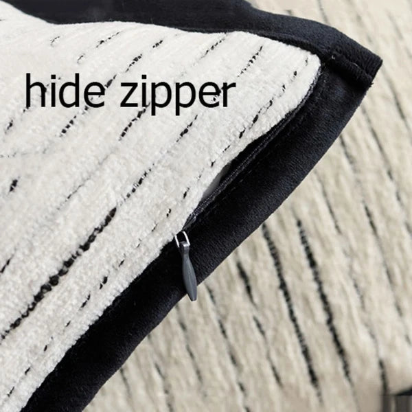 Cushion Cover Striped Jacquard Pillowcase Living Room Sofa With Pillow Covers