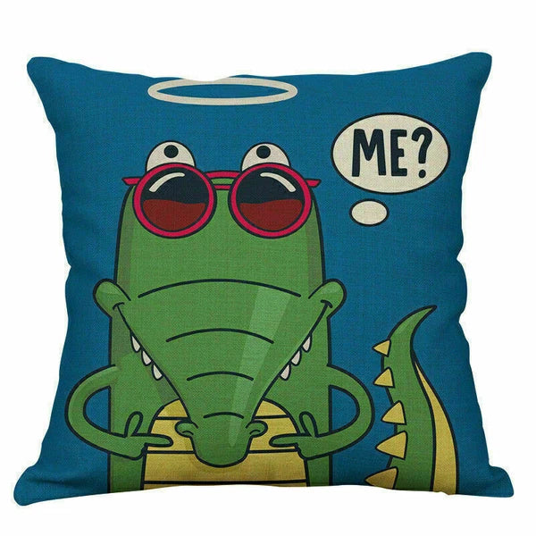 Sofa Cover Waist Cushion Home English Case Decor Alphabet Pillow