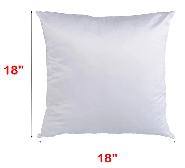50Pcs 18" White Sublimation Blank Pillow Case DIY Sofa Car Waist Cushion Cover