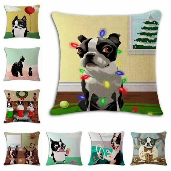 Decor Case Spoof 18" Cover Cushion Sofa Throw Home Pitbull