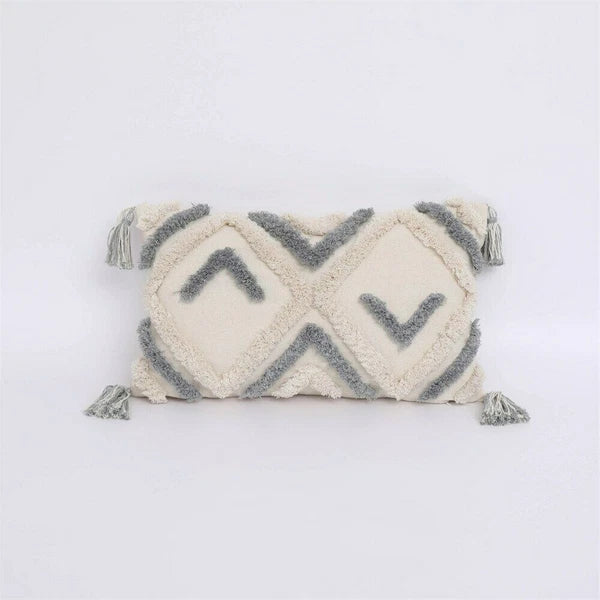 Cushion Cover Moroccan Tufted Tassel Throw Pillow Cover Macrame Pillow Case Sofa