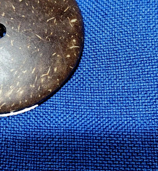 Blue Pillow Cover Pair Button Woven Decorative Zipper  Sofa Bed Home Decor Gift