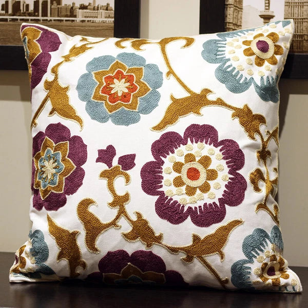 Boho Cushion Cover Bohemian Throw Pillow Case Ethnic Sofa Bed Embroidery NEW