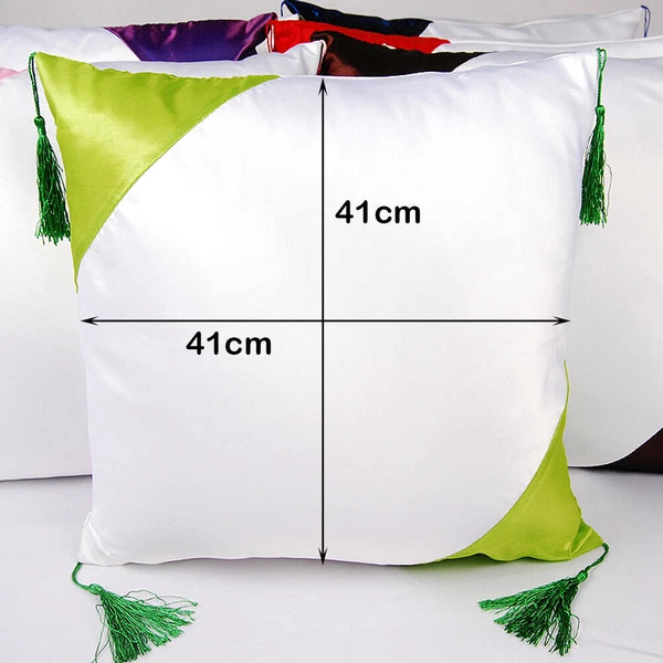 4Pcs 16"x16" Sublimation Blank Throw Pillow Case Cover for Sofa Bed Car Decor