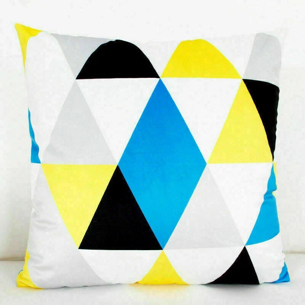 Cushion Sofa Throw Case Waist Geometric Cover Pattern Pillow Home