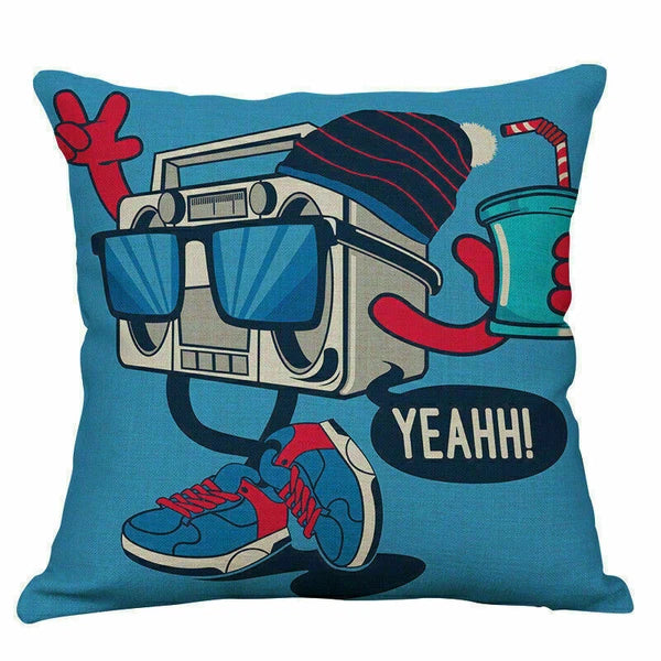 Sofa Cover Waist Cushion Home English Case Decor Alphabet Pillow