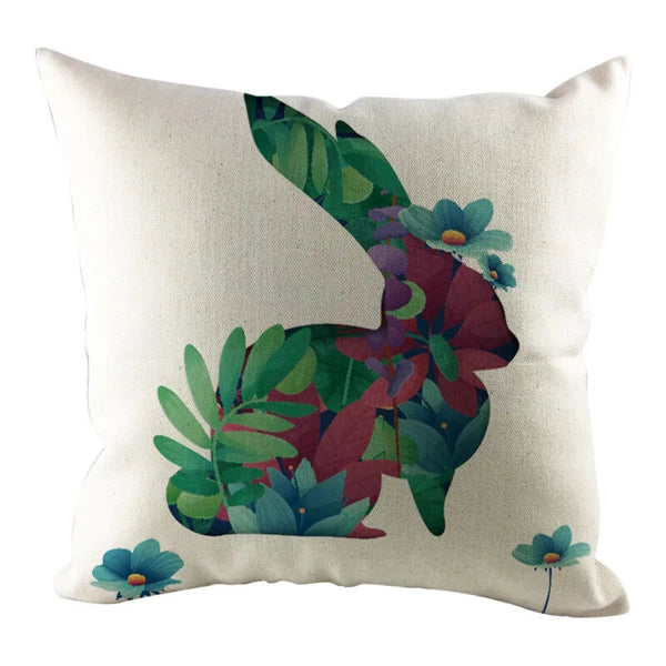 Easter Festival Rabbit Pillow Case Sofa Bed Home Decoration Cushion Waist Cover