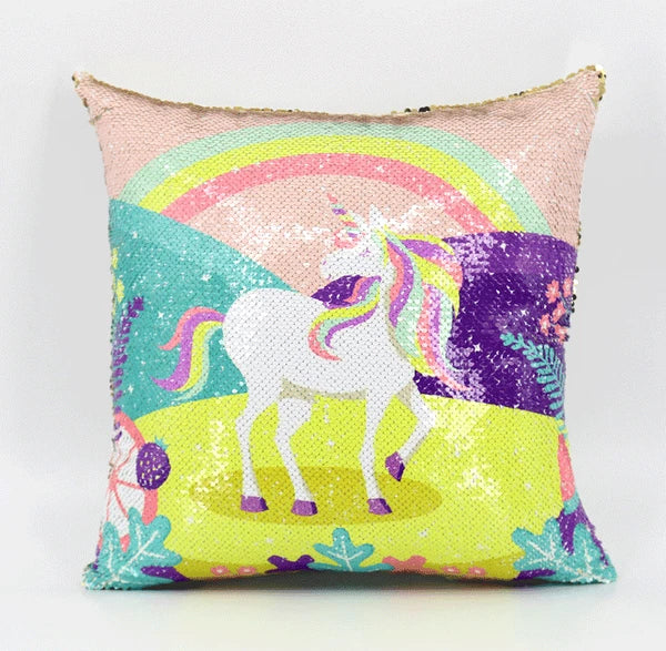 New Sublimation Blank Reversible Sequin Magic Pillowcase Home Sofa Car Decor