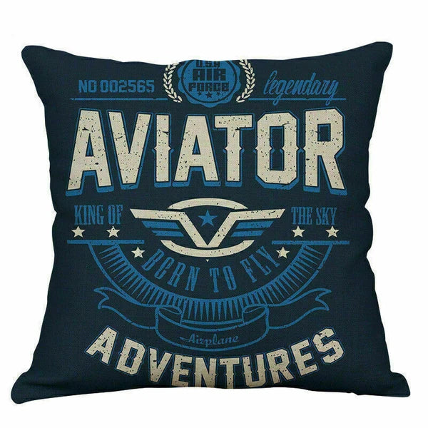 Sofa Cover Waist Cushion Home English Case Decor Alphabet Pillow