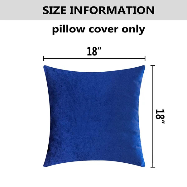 Royal Blue Pillow Covers Supersoft Square Decorative Pillow Cases for Couch V...