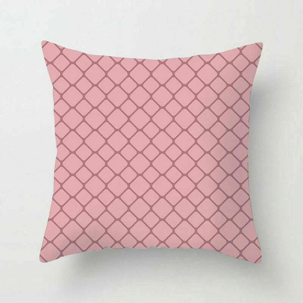 Polyester Geometric Sweet Pillow Case Sofa Waist Home Cover Cushion Decor 18"
